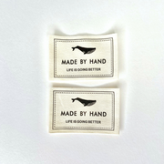 クジラの「MADE BY HAND」タグ /２個売り