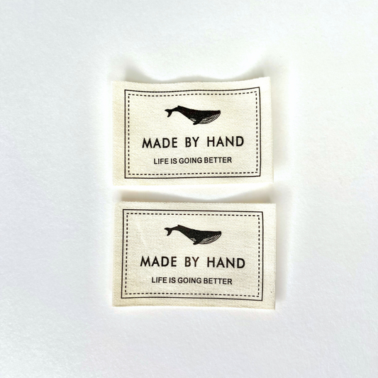 クジラの「MADE BY HAND」タグ /２個売り