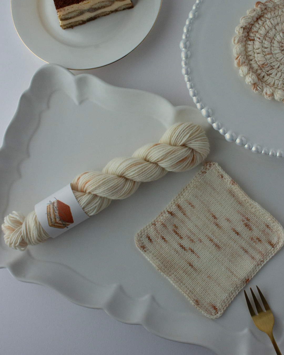 Petite Pâtisserie – tiramisu mini〈sock yarn〉