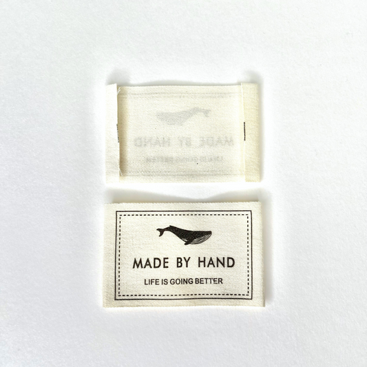 クジラの「MADE BY HAND」タグ /２個売り