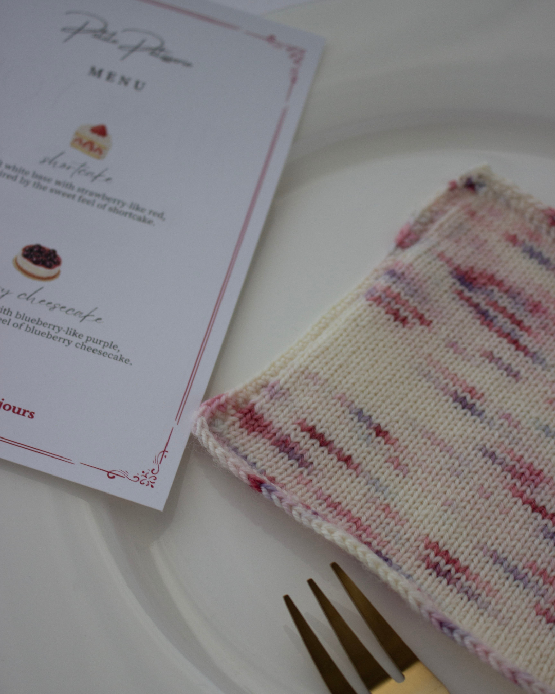 Petite Pâtisserie – blueberry cheesecake 〈sock yarn〉